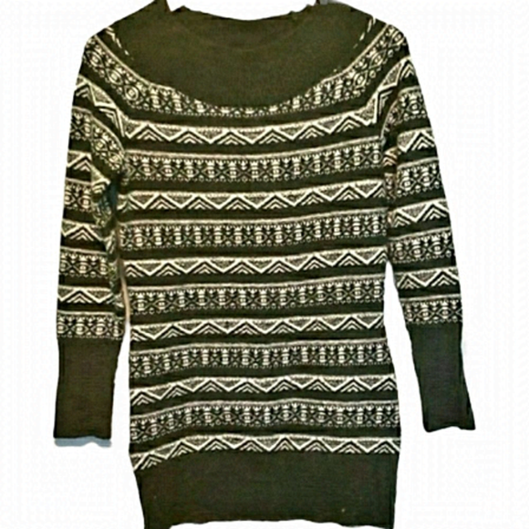 Kismet fair isle grey sweater size medium - Picture 1 of 6